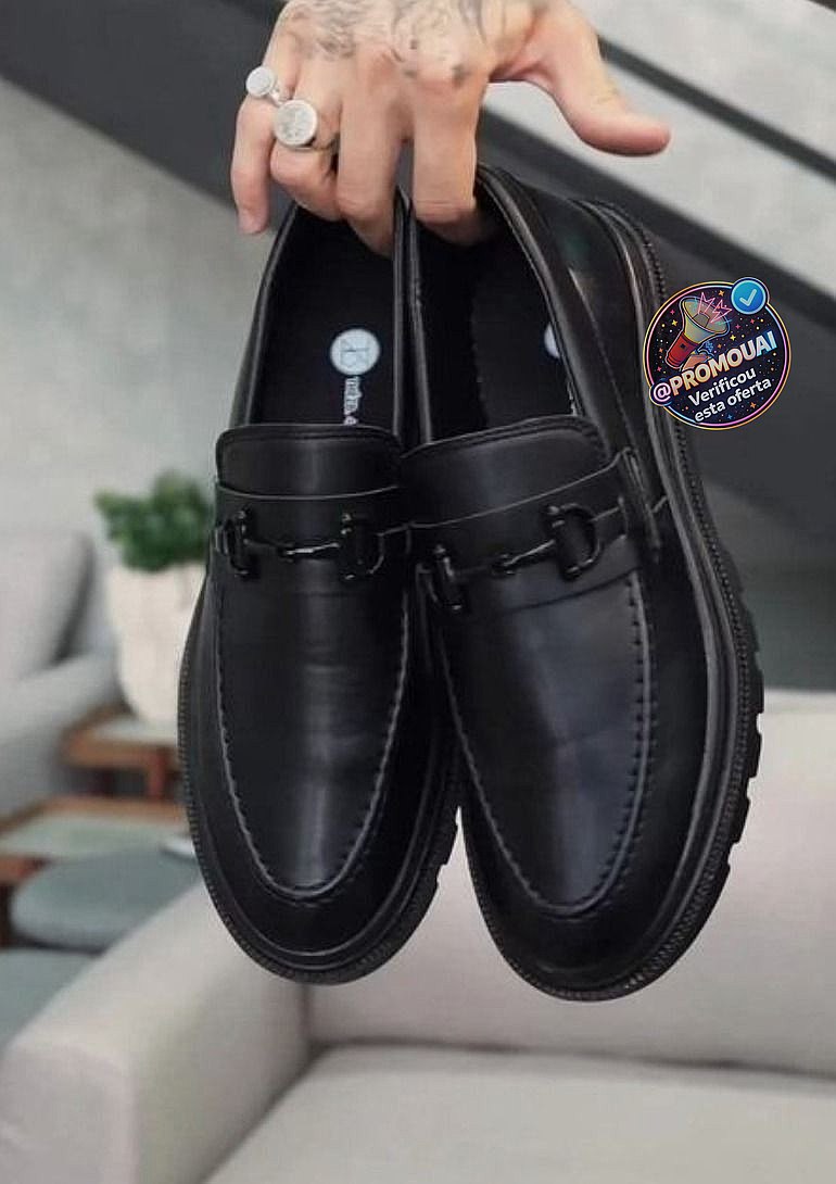 Sapato Social Masculino Mocassim Adulto Tratorado Moderno (37 ao 46)