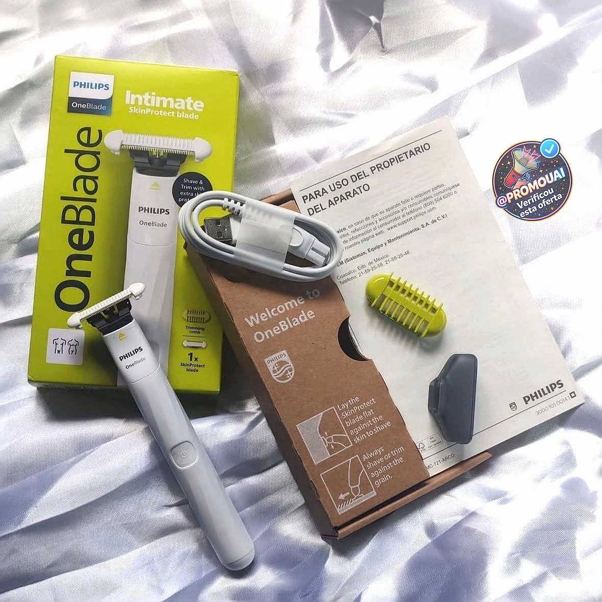 Aparador e Raspador Oneblade Intimate Philips