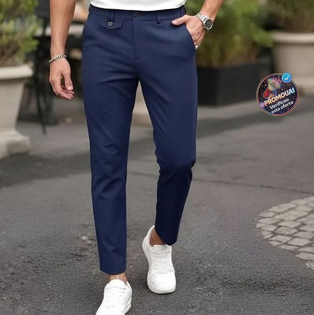 Calça Masculina Alfaiataria Italiana Moderna Social Aba (M ao GG)