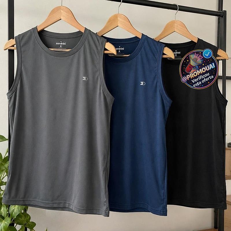 Kit 3 Regatas Dry-Fit Lisa Sandrini