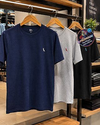 Kit 3 Camisetas Bordadas Céu Reserva