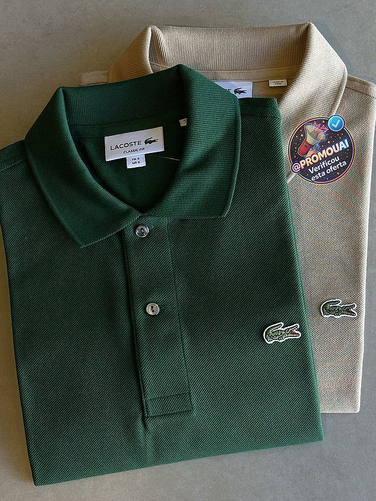 Polo Masculina Lacoste Slim Fit - Original (P ao G2)