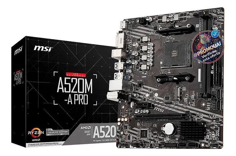 Placa-mãe MSI A520m-a Pro Am4 Matx DDR4