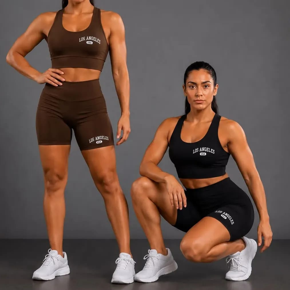 Kit 2 Conjunto Top E Shorts Academia Los Angeles
