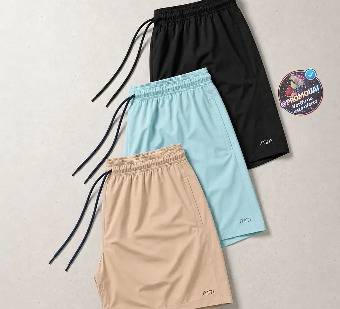 Kit 3 Bermudas Mauricinho Tactel
