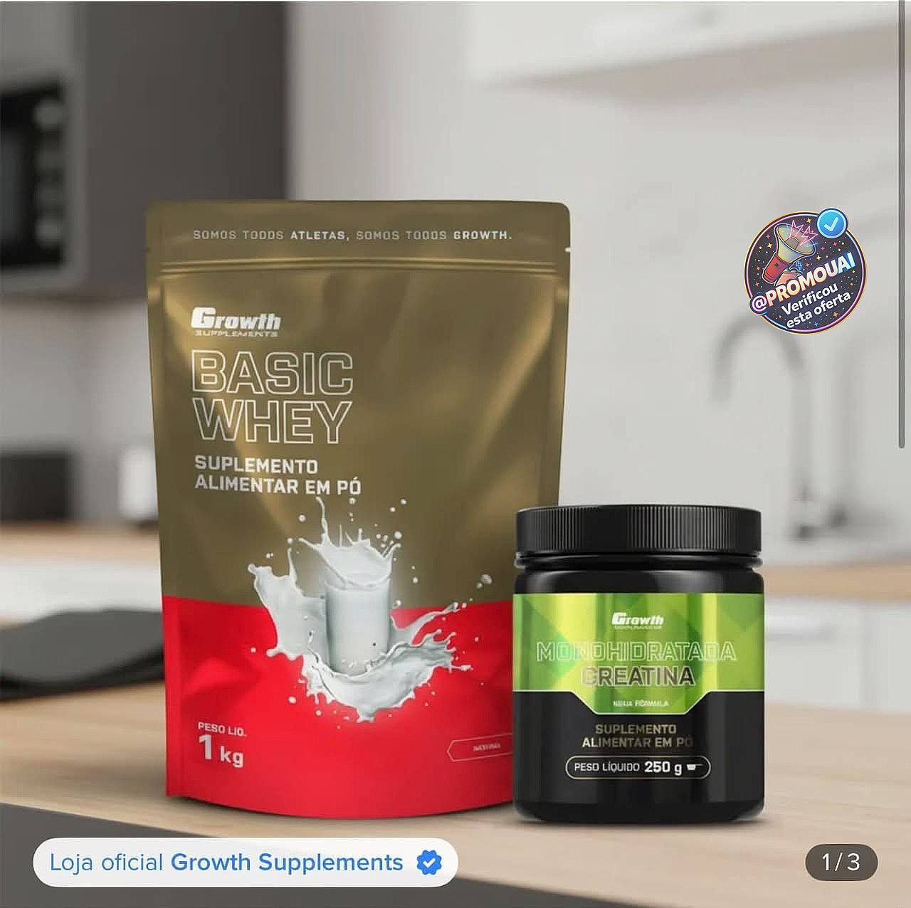 KIT GROWTH WHEY + CREATINA