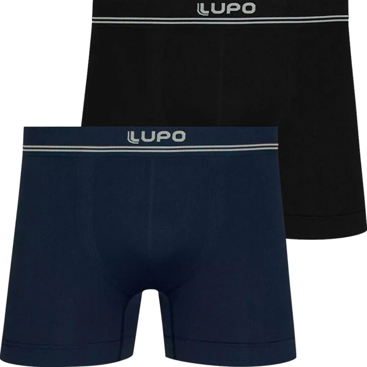 Kit 2 Cuecas Boxer Lupo Poliamida Sem Costura Box Microfibra