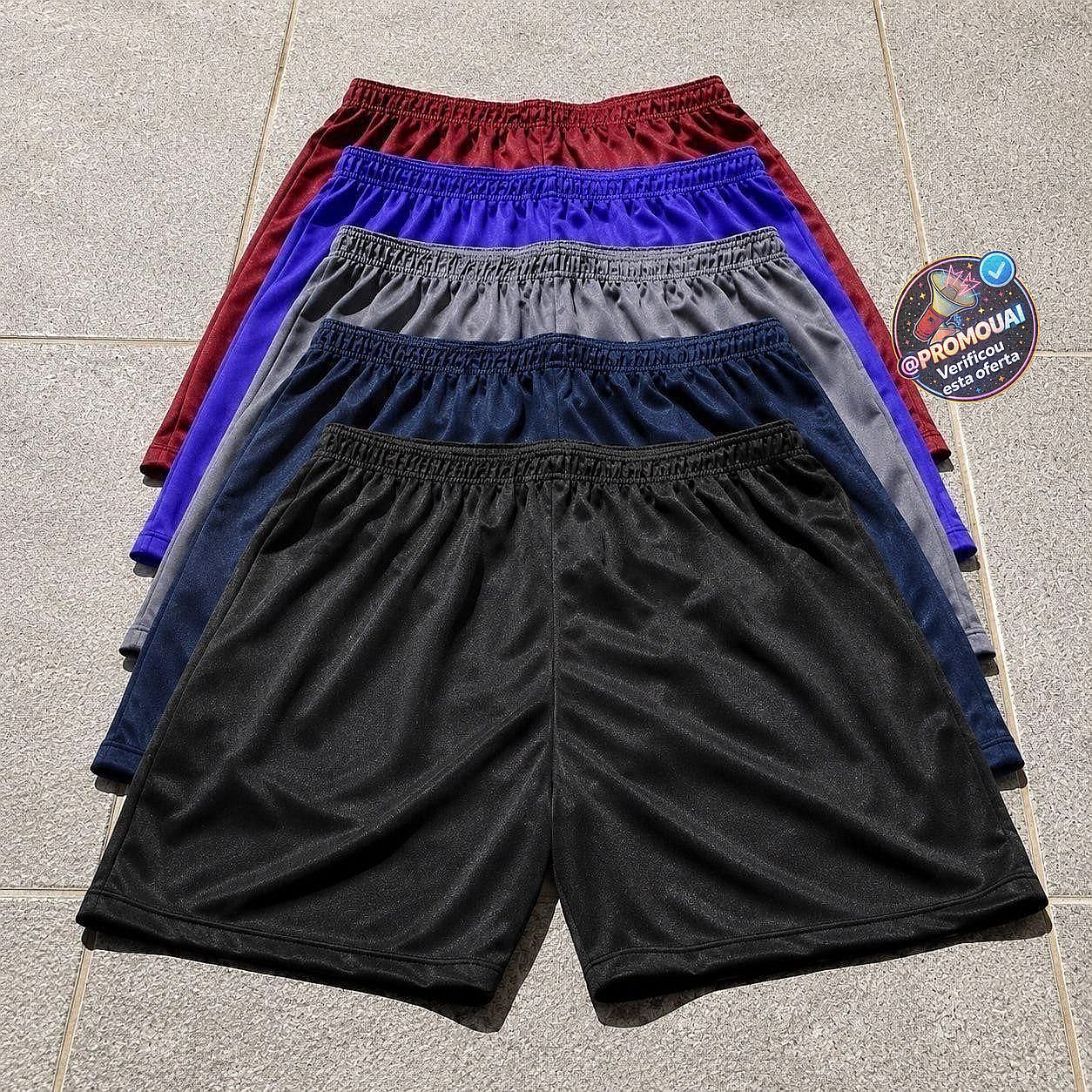Kit 5 Bermudas Masculina Treino (G e GG)