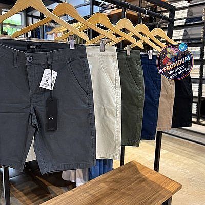 Bermuda Sarja Masculina Slim Chino Social VRN