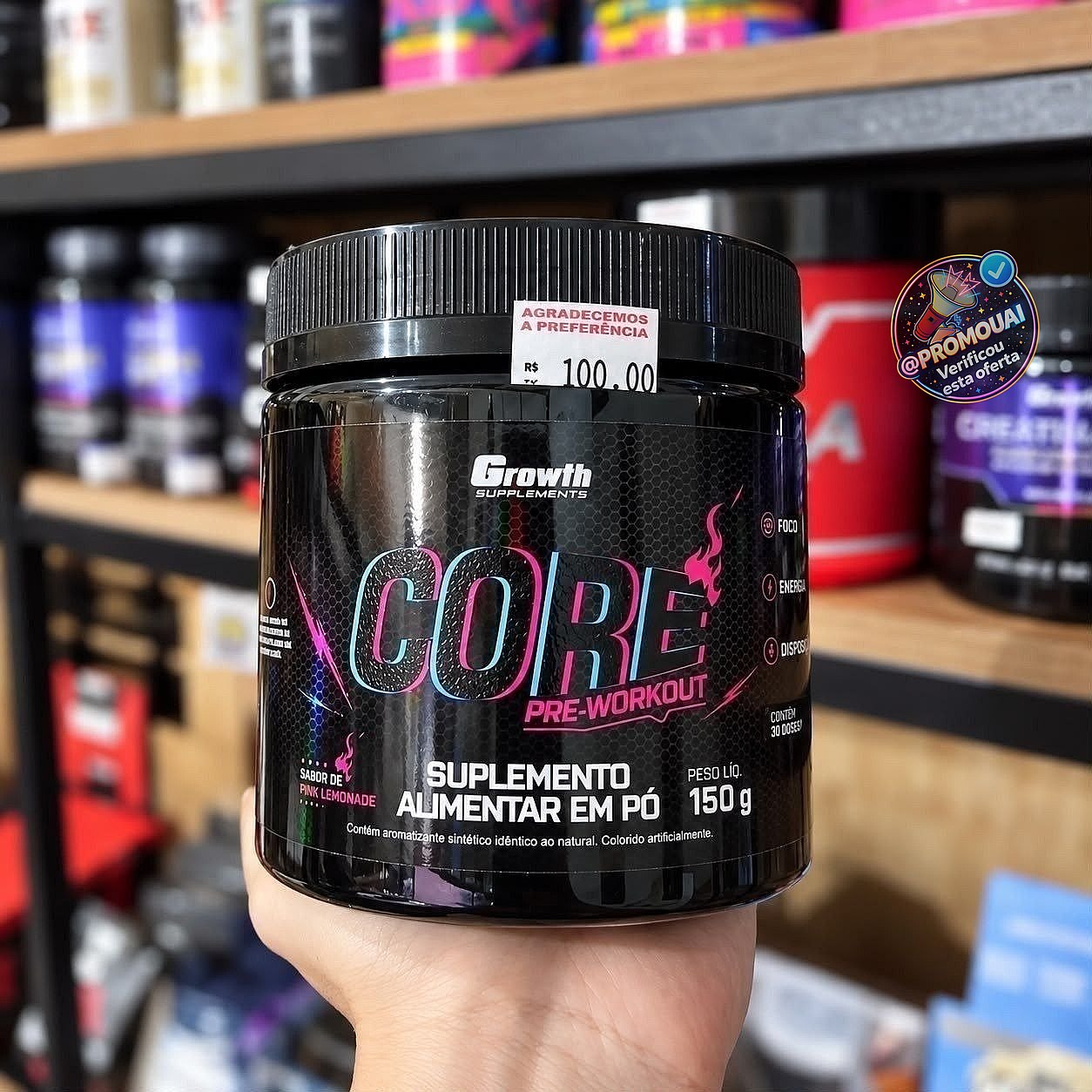 Pré Treino Core Growth 150g