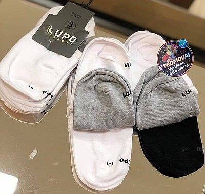 Kit 10 Pares De Meias Lupo Soquete Invisível Sport (33-44)