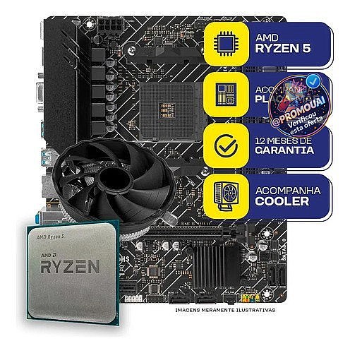 Kit Upgrade Gamer Mcl, AMD Ryzen 5 3400G, A520M