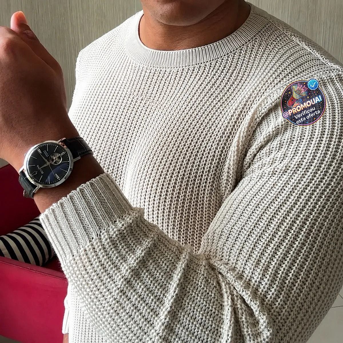 Suéter Masculino Lã Tricot Blusa De Frio Social Manga Longa (P ao GG)