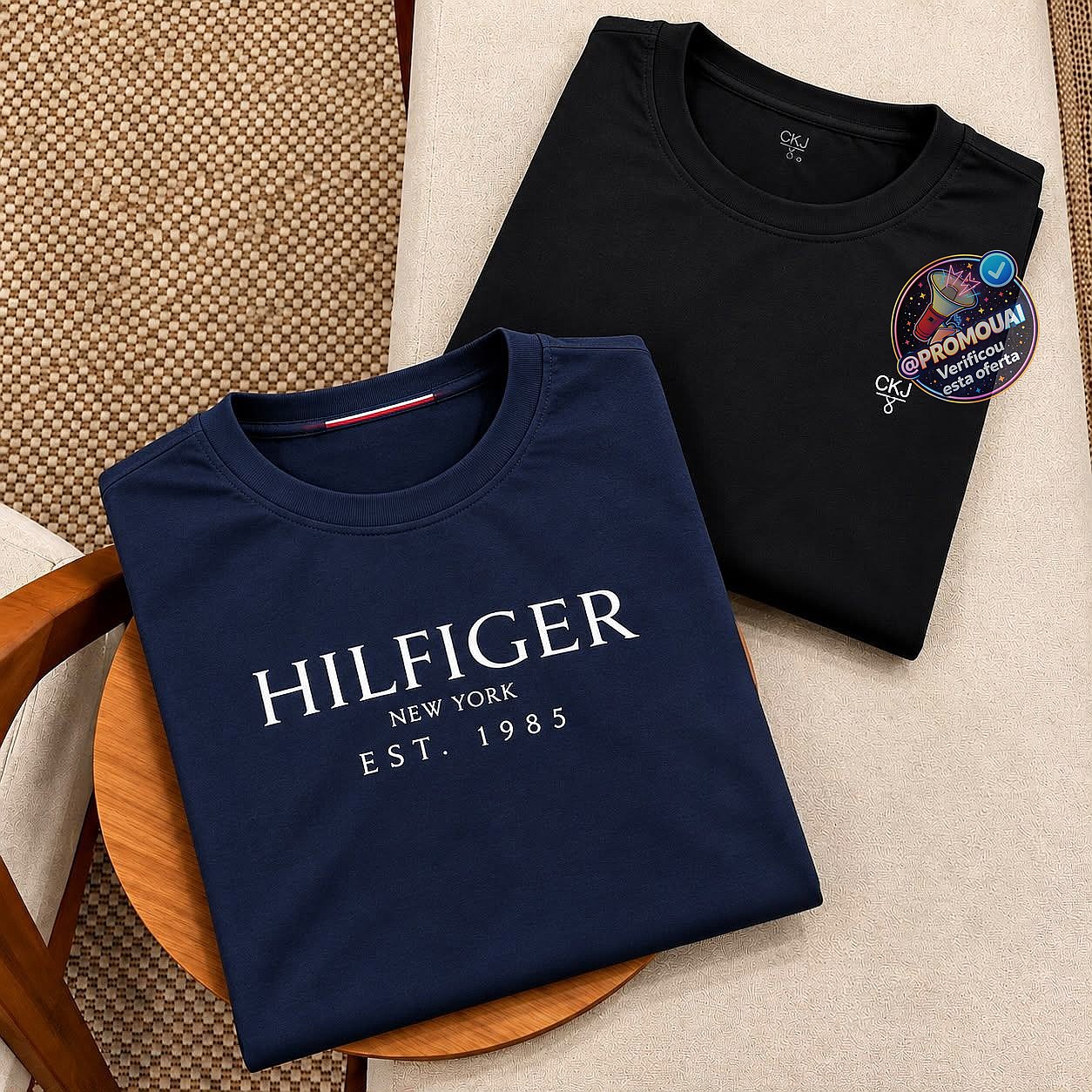 Kit 2 Camisetas Tommy Hilfiger/Calvin Klein