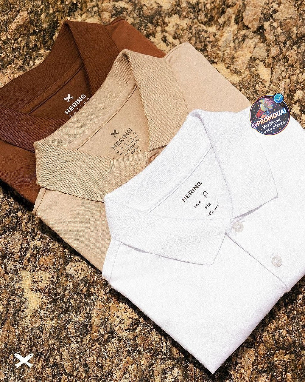 Kit Com 2 Camisas Polo Básicas Masculinas Hering (XG)