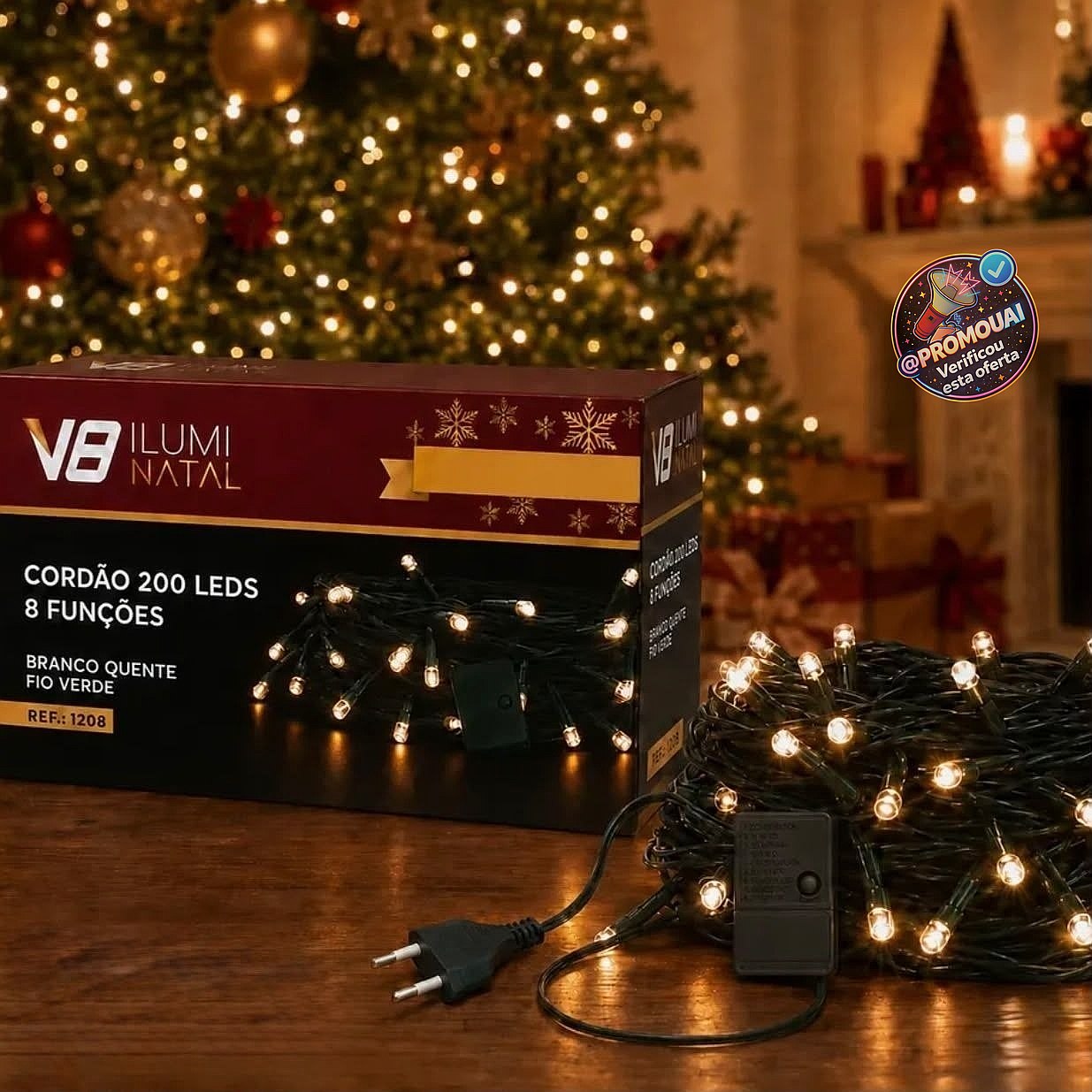 Pisca Pisca 200 Leds 20m V8 Natal