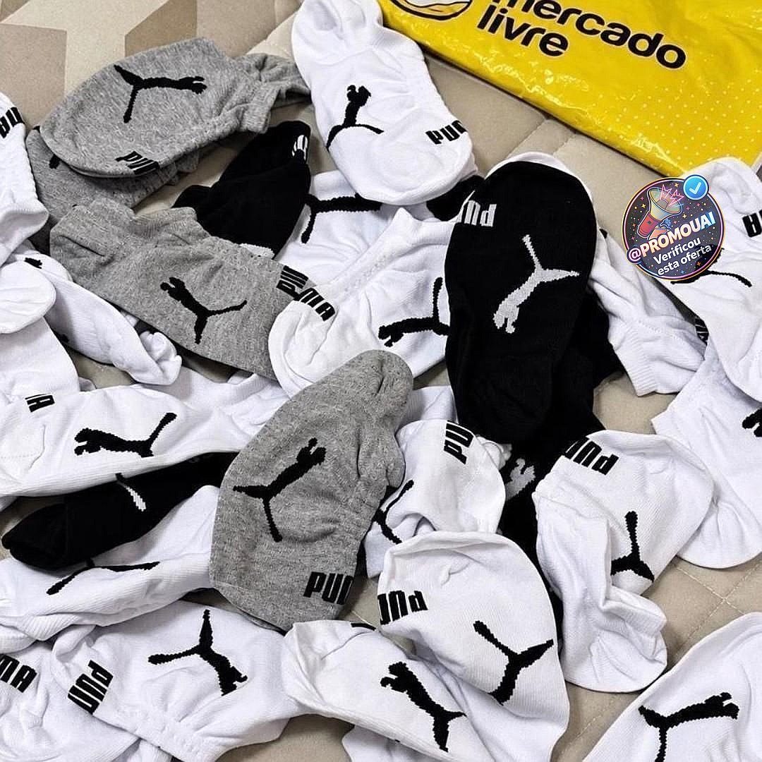 Kit 9 Pares Meias Puma Sapatilha Cano Curto Baixo Original