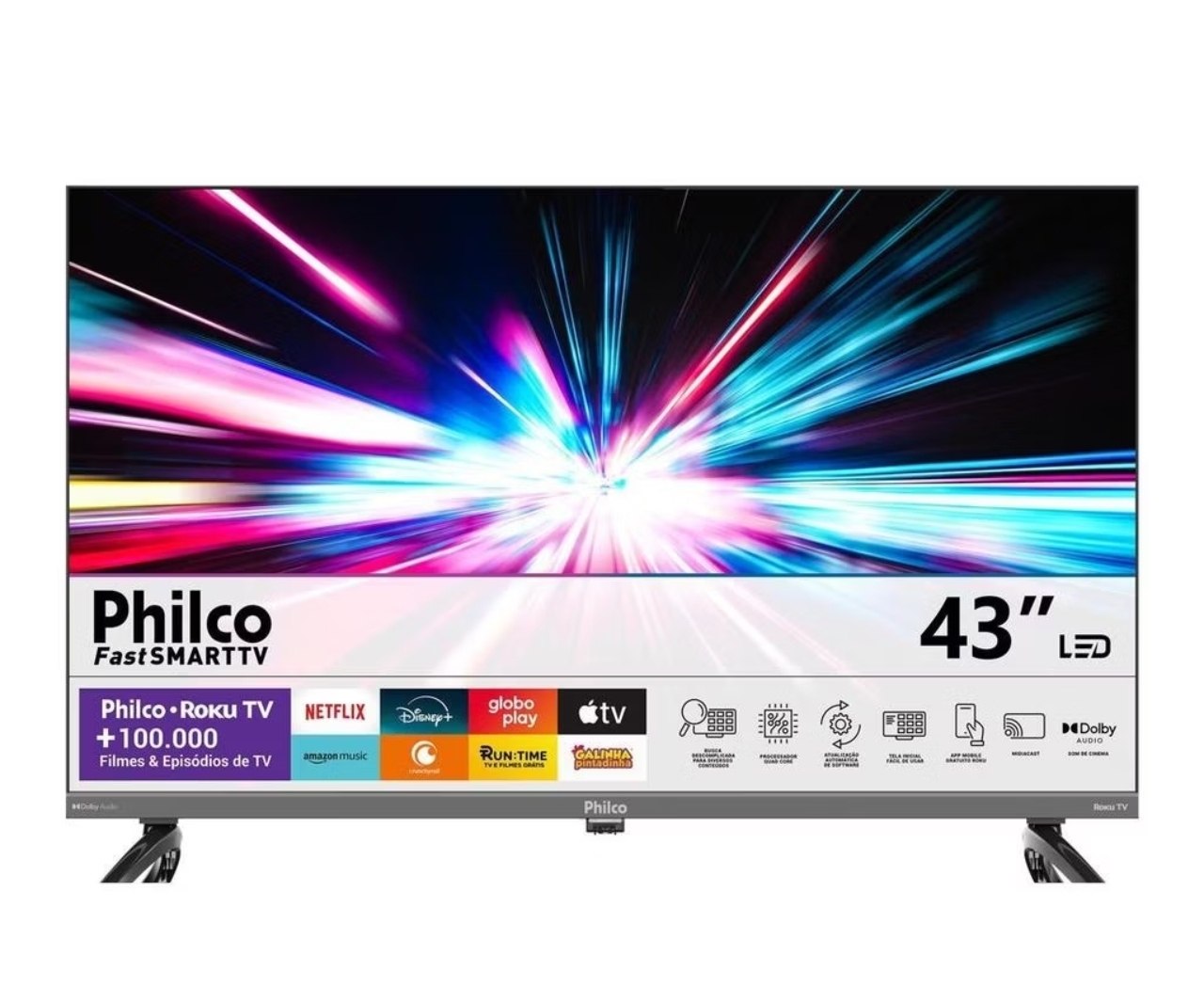 Smart TV 43" Philco QLED HDR10 P43KRB