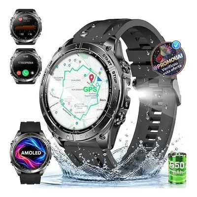 Smartwatch GPS 5ATM AMOLED com Mapas Offline